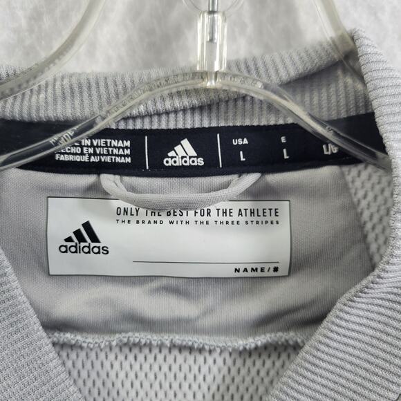 Adidas Gray Full Zip Jacket Size L 61224-0819 - Picture 3 of 5